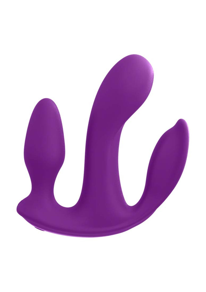 Threesome Total Ecstay Silicone Vibrator - Purple