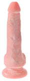 King Cock 6In Cock With Balls - Flesh