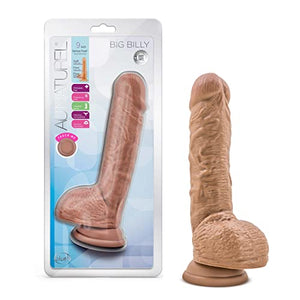 Au Naturel Big Billy Dildo 9In Mocha