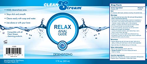 Cleanstream Relax Desensitizing Lube, Clear, 17 Fl Oz