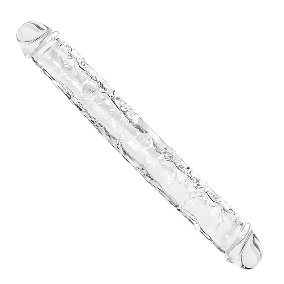 13 Inch Double Ended Realistic Dildo Flexible Clear Dildos Long Dong for Double Sided Lesbian Anal Play G-spot Stimulator Sex To