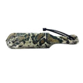Leather Paddle With Faux  Leopard Fur