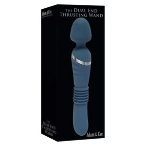 Adam & Eve Dual Ended Thrusting Wand Rechargeable Silicone Vibrator - Teal