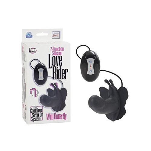 California Exotic Novelties 7-Function Silicone Love Rider Wild Butterfly - Black