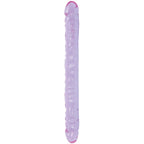 Doc Johnson Crystal Jellies - Double Dong -18 Inch - 1.8 Inches Wide - Double Sided Dildo - Proudly Made In America - Purple