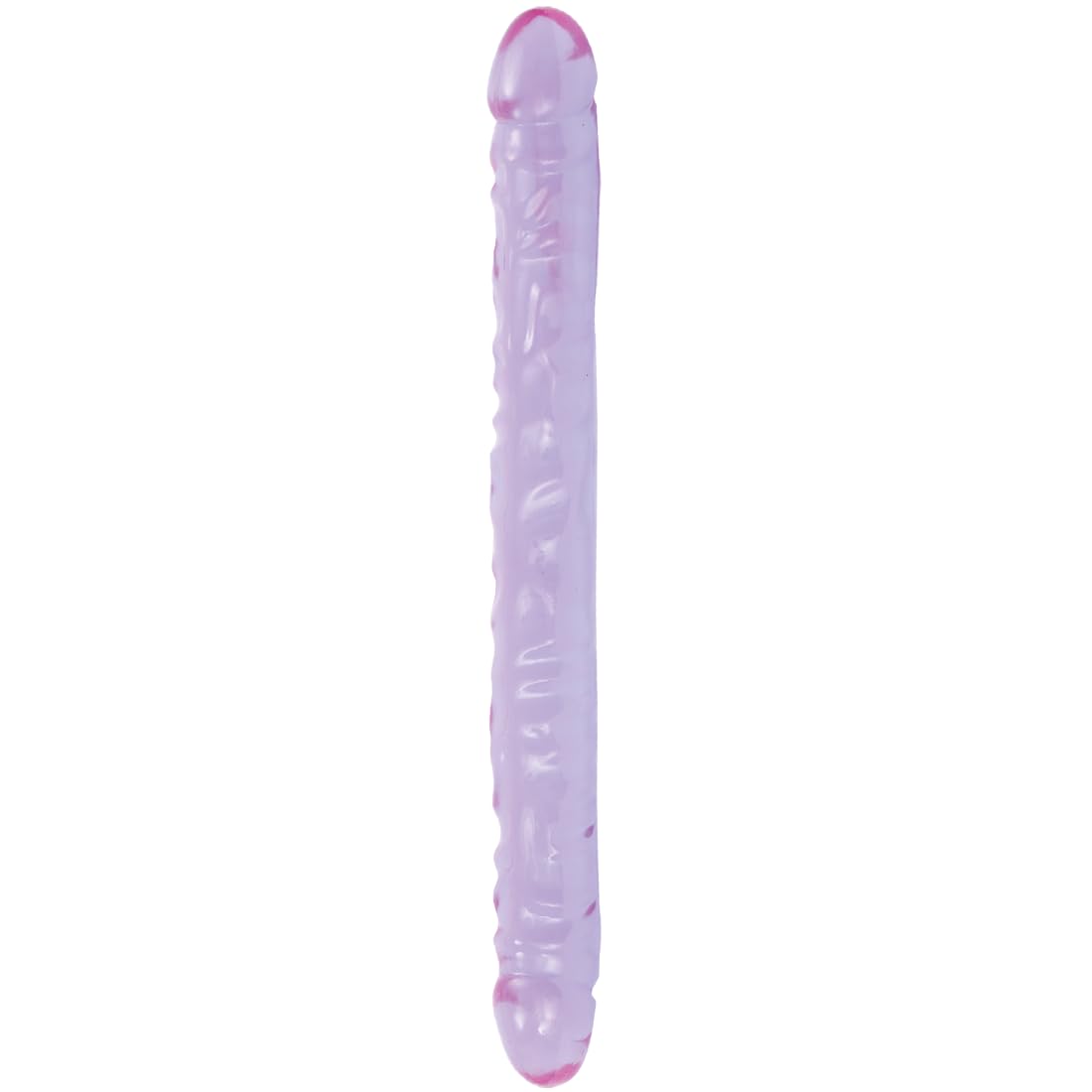 Doc Johnson Crystal Jellies - Double Dong -18 Inch - 1.8 Inches Wide - Double Sided Dildo - Proudly Made In America - Purple