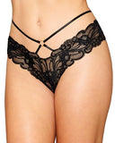 Cheeky Open Crotch Thong W/ Chains S/M