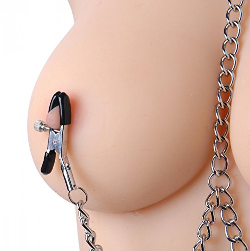 Master Series Bondage Collar And Nipple Clamp Set