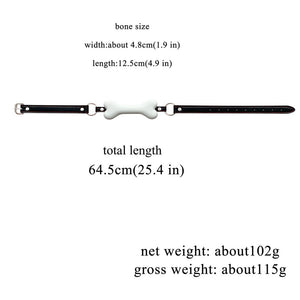 Pfylinqo Dog Bone Mouth Gag White Pet Bone Bite Ball Gag Adjustable Bondage BDSM Fetish Slave Restraints Sex Toys Slave SM Game
