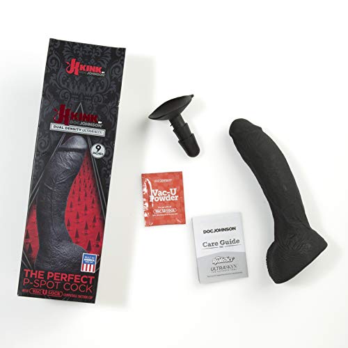 Kink By Doc Johnson The Perfect Pspot Cock  Dual Density Ultraskyn  Thick And Curved Realistic Cock  Removable Vaculock Su