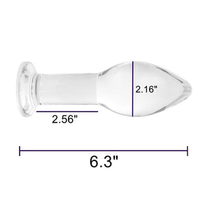 Epichao Huge Head Glass Butt Plug Crystal Anal Plug Bum Plug Bomb Plug Anal Trainer Anal Expander Training Sex Toy (M)