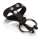 Calexotics Colt Ball Spreader Set     Silicone Male Enhancement Ring With Support Band     Sex Toys For Men     Black