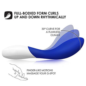 Lelo Mona Wave Personal Massager Vibrator For Women, G Spot Vibrator With Wavemotion Technology Silent Vibrator Sex Toy With 12 Vibration Patterns, Blue