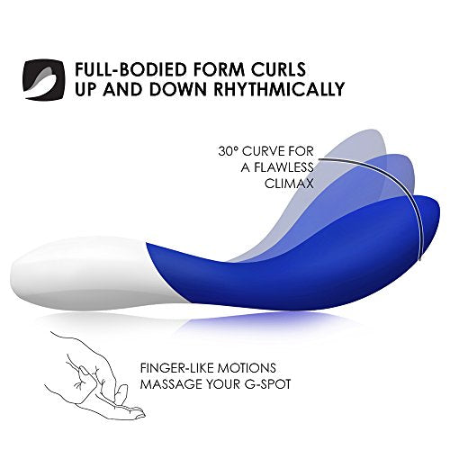 Lelo Mona Wave Personal Massager Vibrator For Women, G Spot Vibrator With Wavemotion Technology Silent Vibrator Sex Toy With 12 Vibration Patterns, Blue