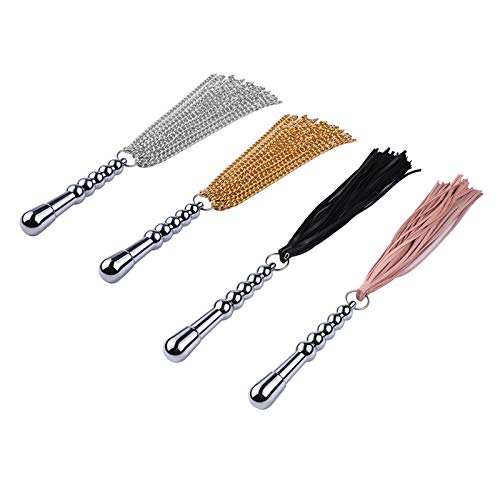Sm Toy Metal Iron Chain Sex Whip Couple Flirting Whip Adult Toys with Anal Plugs BDSM Training Toy (Pink)