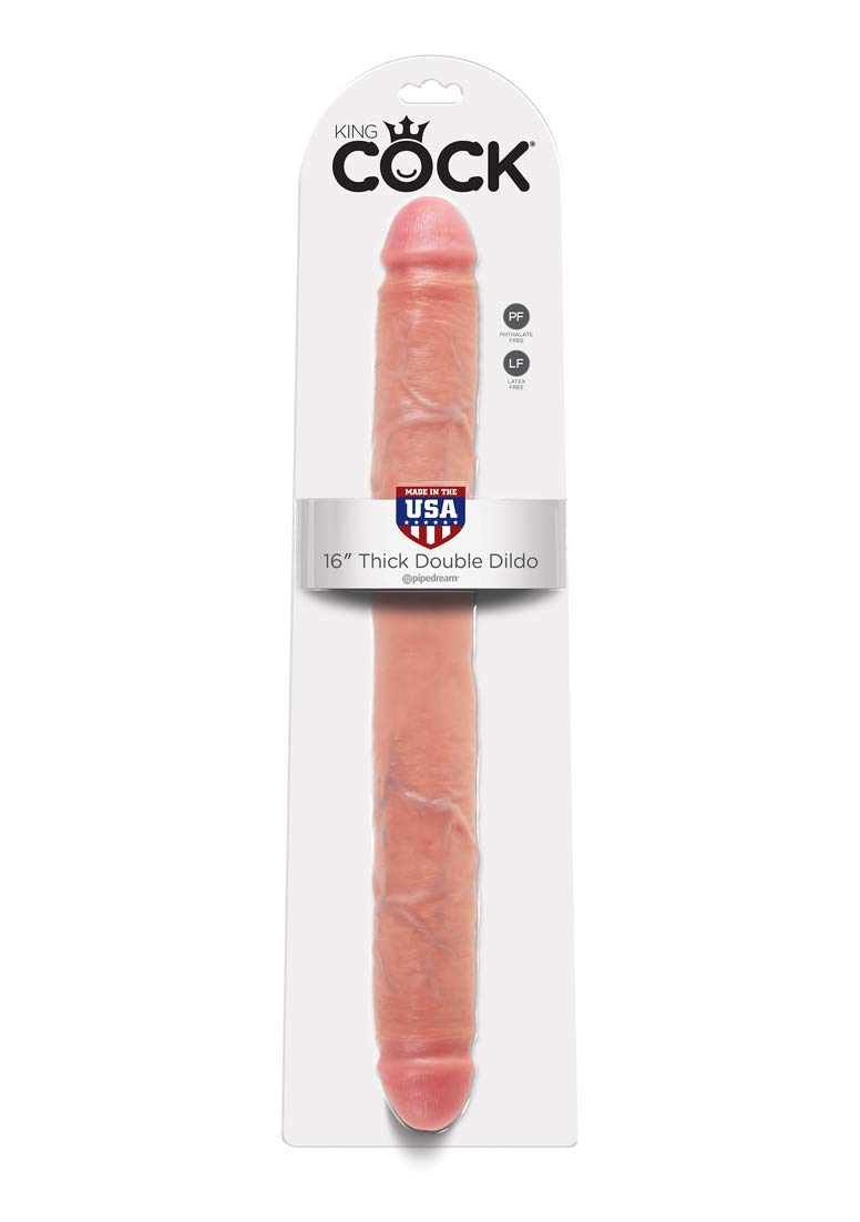 Pipedream King Cock Thick Double, Brown, 16 Inch