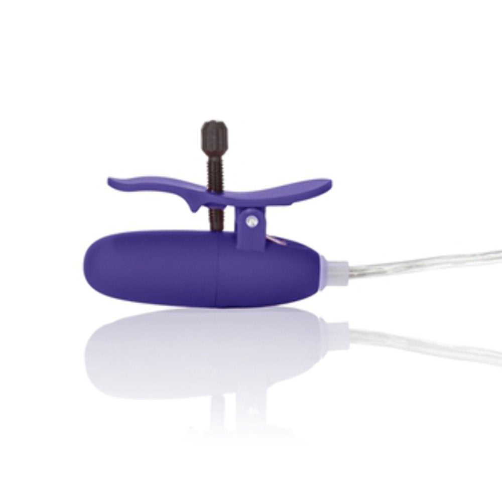 California Exotic Novelties Nipple Play Advanced Vibrating Heated Nipple Teasers, Purple