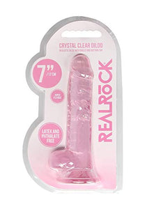 Realrock Jelly Dildo With Balls 7&quot; Pink
