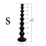 Anal Beads Super Long 14.2'' Anal Plug Large Butt Plug Dildos with Suction Cup Anal Sex Toy for Men Women Couples (Black S)