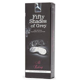 Fifty Shades Of Grey No Peeking Blindfolds - Silky Satin Blindfolds With Stretchy Elastic Straps - 2 Pack With Satin Bag - Black/Grey