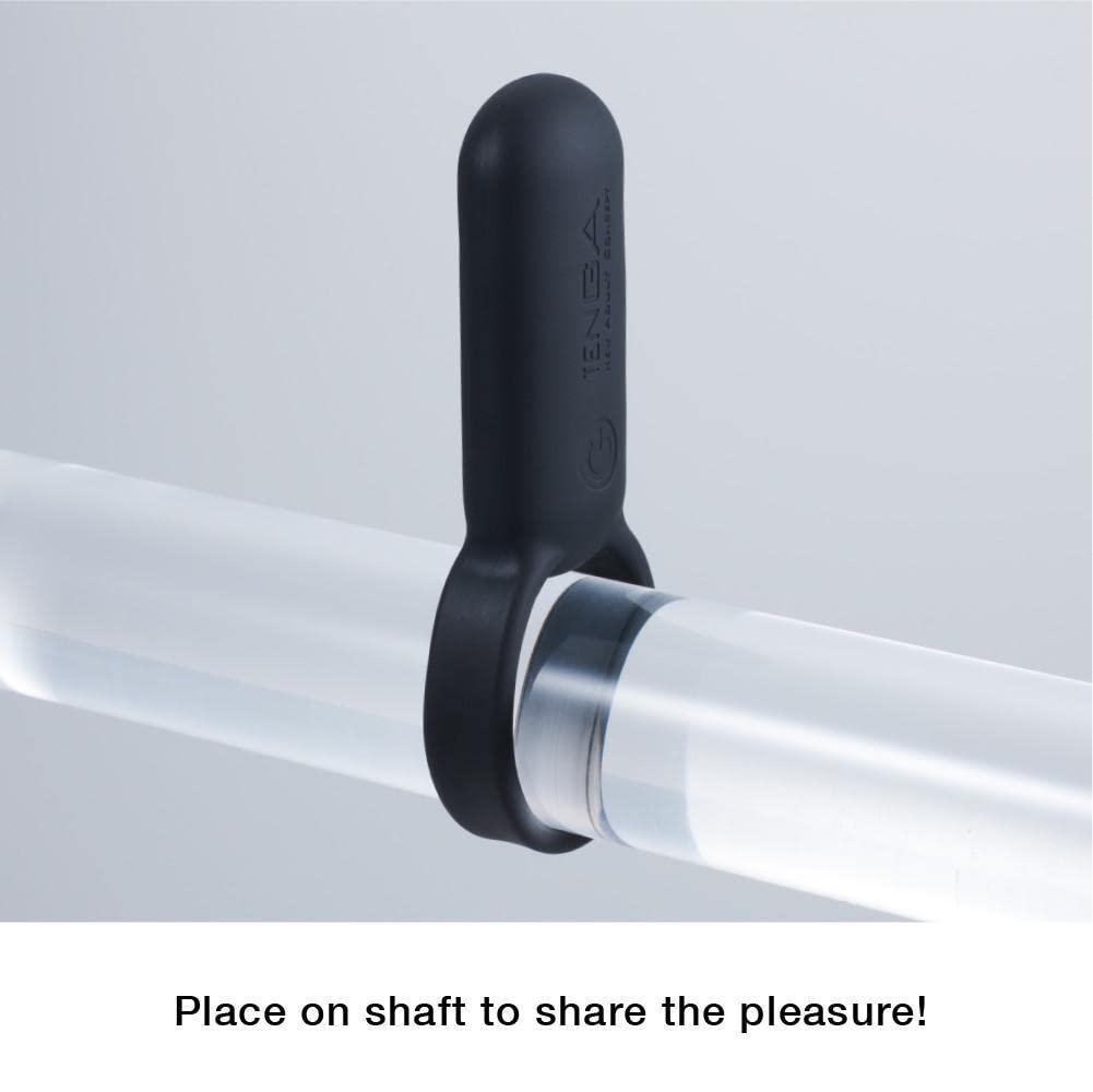 Tenga Smart Vibe Vibrating Ring Rechargeable Dual Partner Stimulating Vibrator Tsv002 Pearl, White, 1 Count