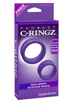 Pipedream Fantasy C-Ringz Max Width Silicone Rings Dildo, Purple, 1 Pound