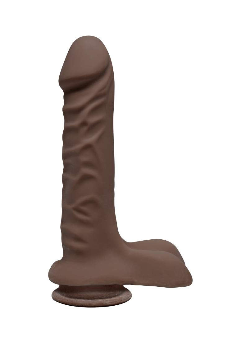 The D Super D 8 W/Balls Chocolate Brown Dildo ''