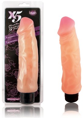 X5 Plus - Hard On Vib 9In Dildo - Beige