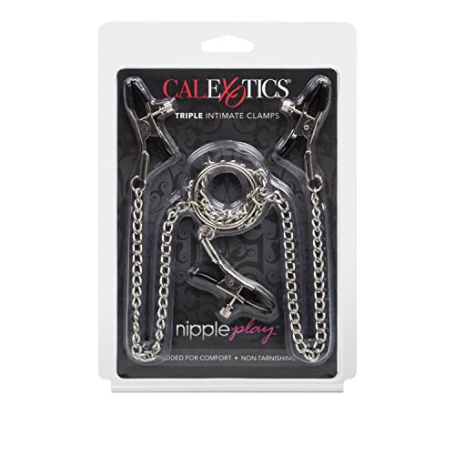Calexotics Nipple Play Triple Intimate Clamps, Silver