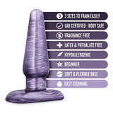 Blush B Yours Anal Trainer Kit Three Sizes Tapered Head Beginners Butt Plug Sex Toy For Men Couples Women Purple Swirl