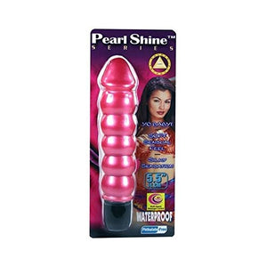 Pearl Shine Ribbed Wp Vibrator  Pink