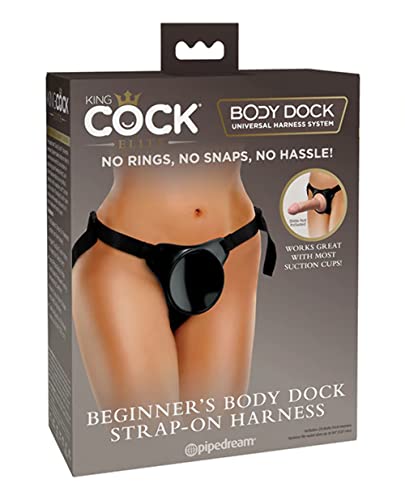 King Cock Elite Beginner'S Body Dock Strap-On  Harness - Black