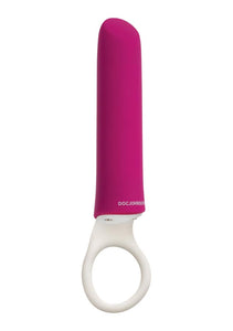 Doc Johnson Ivibe Select - Iplease - Powerful 20 Function Vibrator With Silicone Grip Ring - Quiet Motor, Small Size, Waterproof, Usb Rechargeable - Purple/White