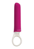 Doc Johnson Ivibe Select - Iplease - Powerful 20 Function Vibrator With Silicone Grip Ring - Quiet Motor, Small Size, Waterproof, Usb Rechargeable - Purple/White