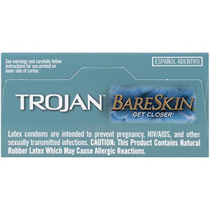Trojan Bareskin Premium Thin Lubricated Condoms - 10 Count