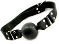 M2M Gag, Leather, Ball, Black