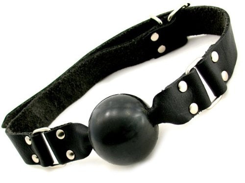 M2M Gag, Leather, Ball, Black