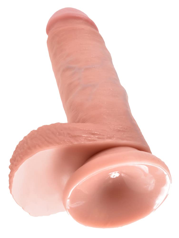 Pipedream King Cock with Balls, Flesh, 7 Inch