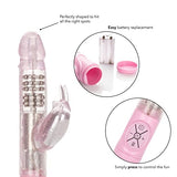 Calexotics Novelties Thrusting Action Jack Rabbit Vibrator, Pink