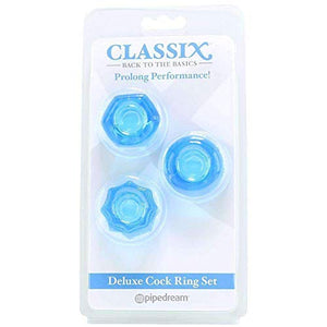 Pipedream Products Classix Deluxe Cock Ring Set Blu
