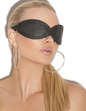 Elegant Moments Sunglass Style Sexy Leather Blindfold, One Size, Black