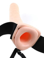 Fetish Fantasy 8 '' Vibrating Hollow Strap-On, Flesh