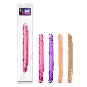 Blush Novelties - 14 Inch Double Ended Realistic Dildo Lesbian Couple Double Penetration Dp Sex Toys For Women - Purple
