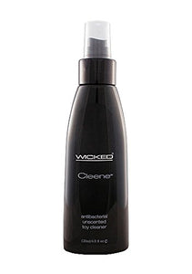 Keep your toys safe and your intimate areas healthy with Wicked Cleene  Antibacterial Toy Cleaner. Enhanced with natural lavender and Olive Leaf  Extracts to boost anti-bacterial effectiveness. Fragrance-Free Cleene is  convenient and easy to use. <br><br
