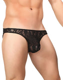 Mp Stretch Lace Wonder Bikini Black Med