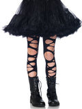 Tattered tights LARGE BLACK