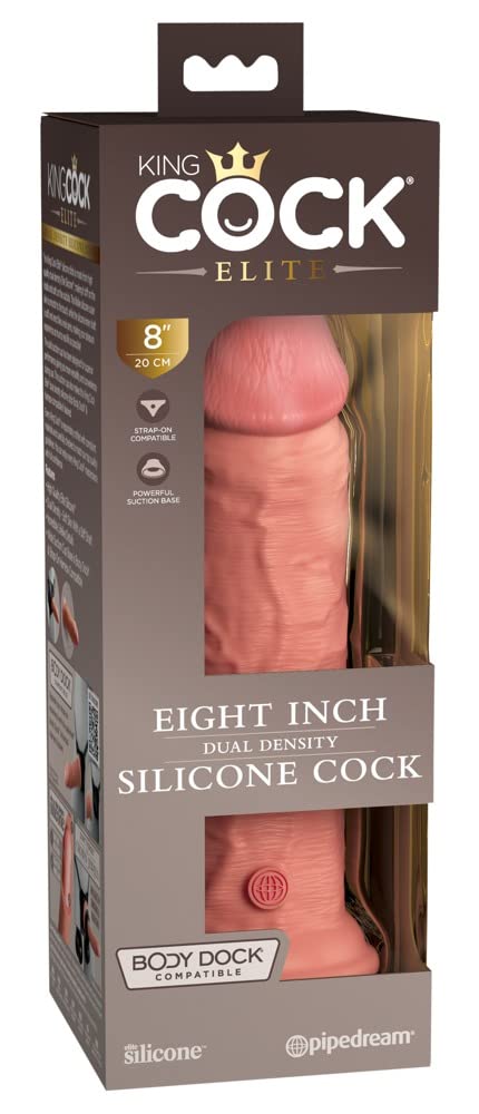 King Cock Elite 8 Silicone Dual Density Cock - Light