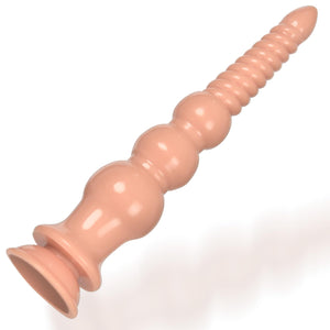 MEBAULT 12.4 inch Anal Beads Trainer with Suction Cup Flesh Butt Plug Cone Anal Stretcher Prostate Massager Dilator Sex Toy for