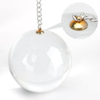 Anal Ball Plugs Large Glass Butt Plugs with Metal Safety Chain Anus Dilator Anal Sex Toys for Advanced Women Men (M)