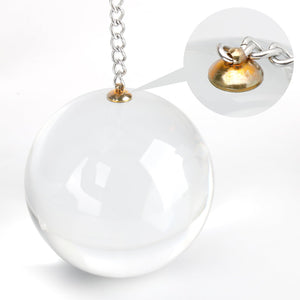 Anal Ball Plugs Large Glass Butt Plugs with Metal Safety Chain Anus Dilator Anal Sex Toys for Advanced Women Men (M)